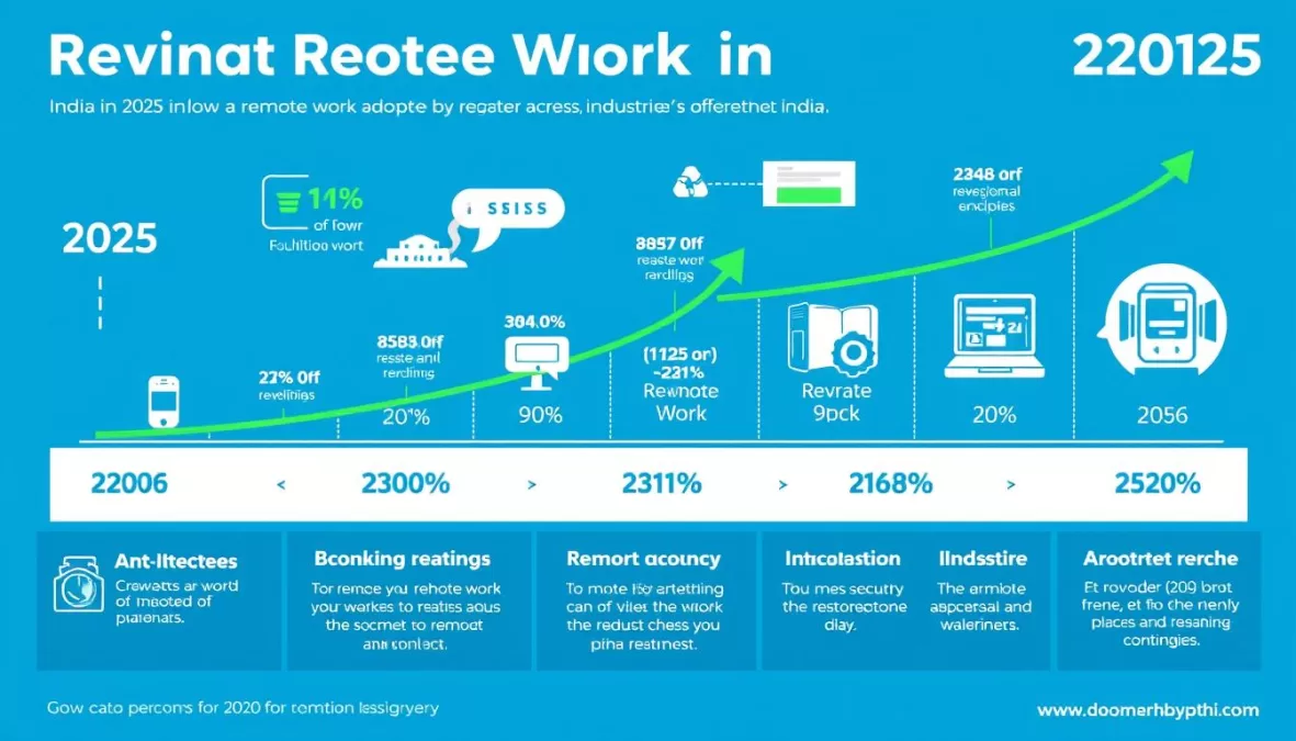 Graph showing growth of Remote & Hybrid Job Opportunities in India 2025