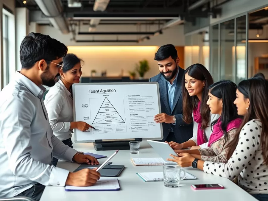 HR team developing talent acquisition strategies