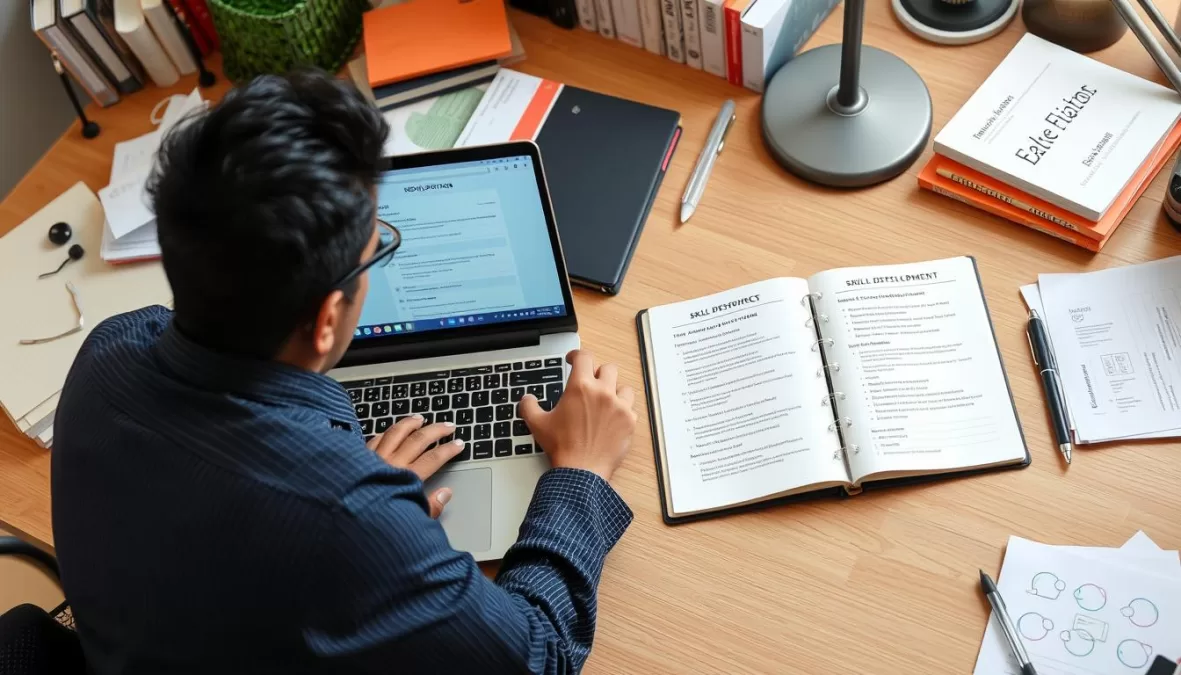 Professional creating skill development plan for building Skills Indian Employers Want 2025