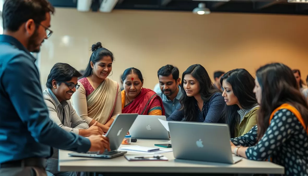 Professionals overcoming reskilling challenges in India 2025