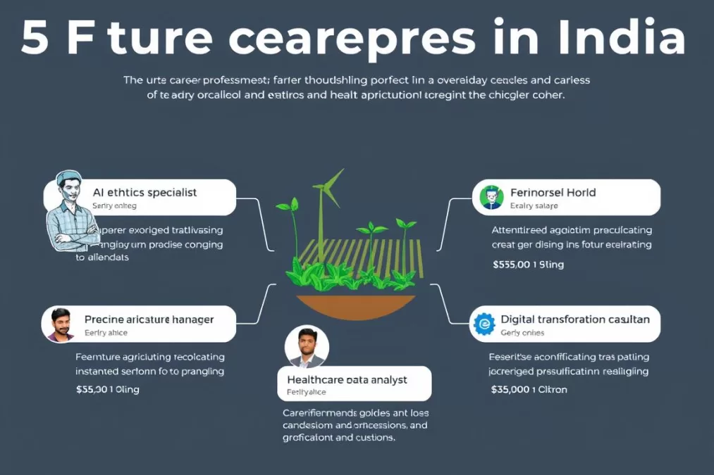 Top 5 future-ready careers in India 2025 showing professionals in new roles
