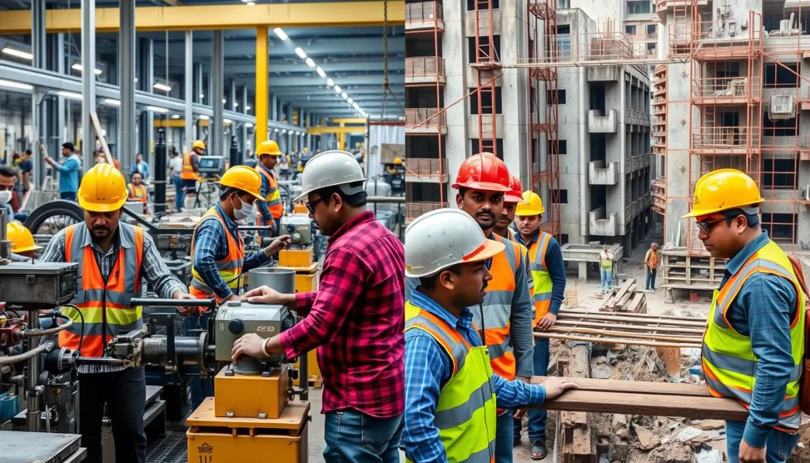 Traditional sector workers in manufacturing and construction in India