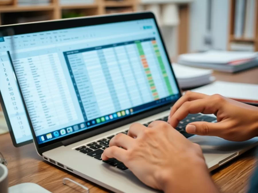 Person performing data entry work from home for low income work from home jobs 2026