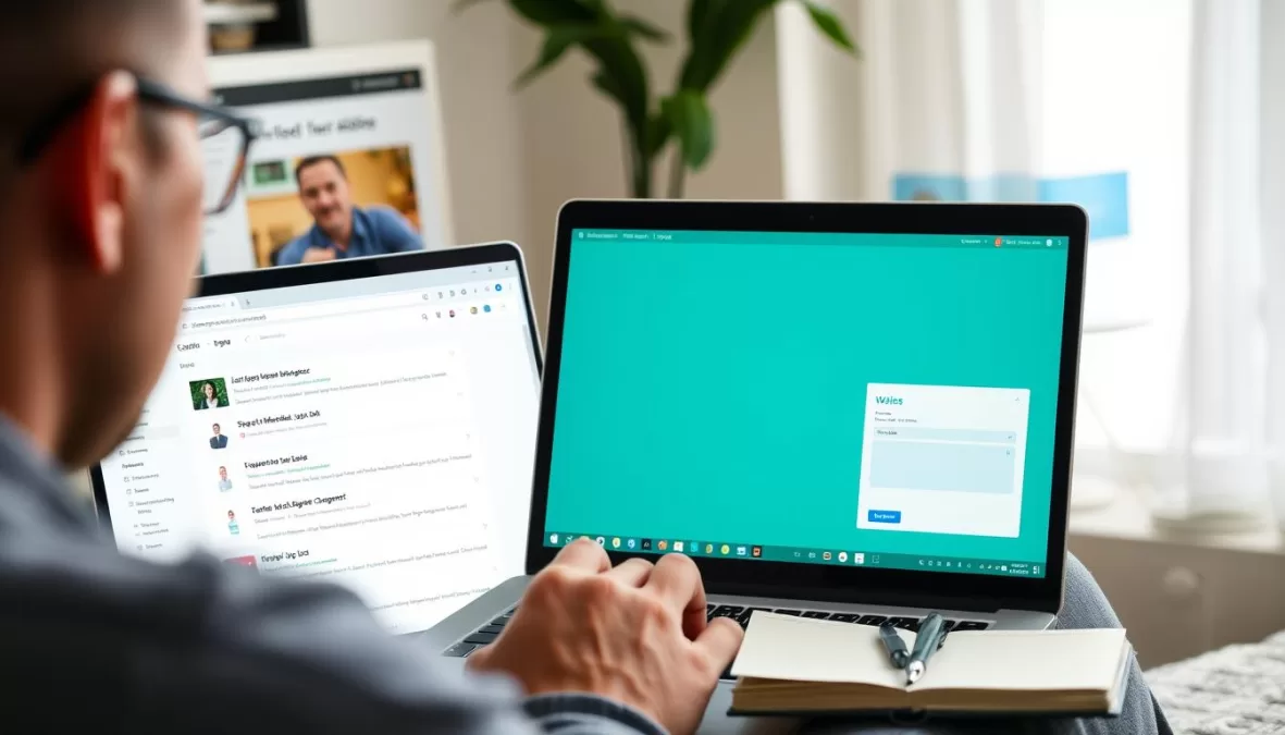 Person searching for remote job opportunities online for low income work from home jobs 2026