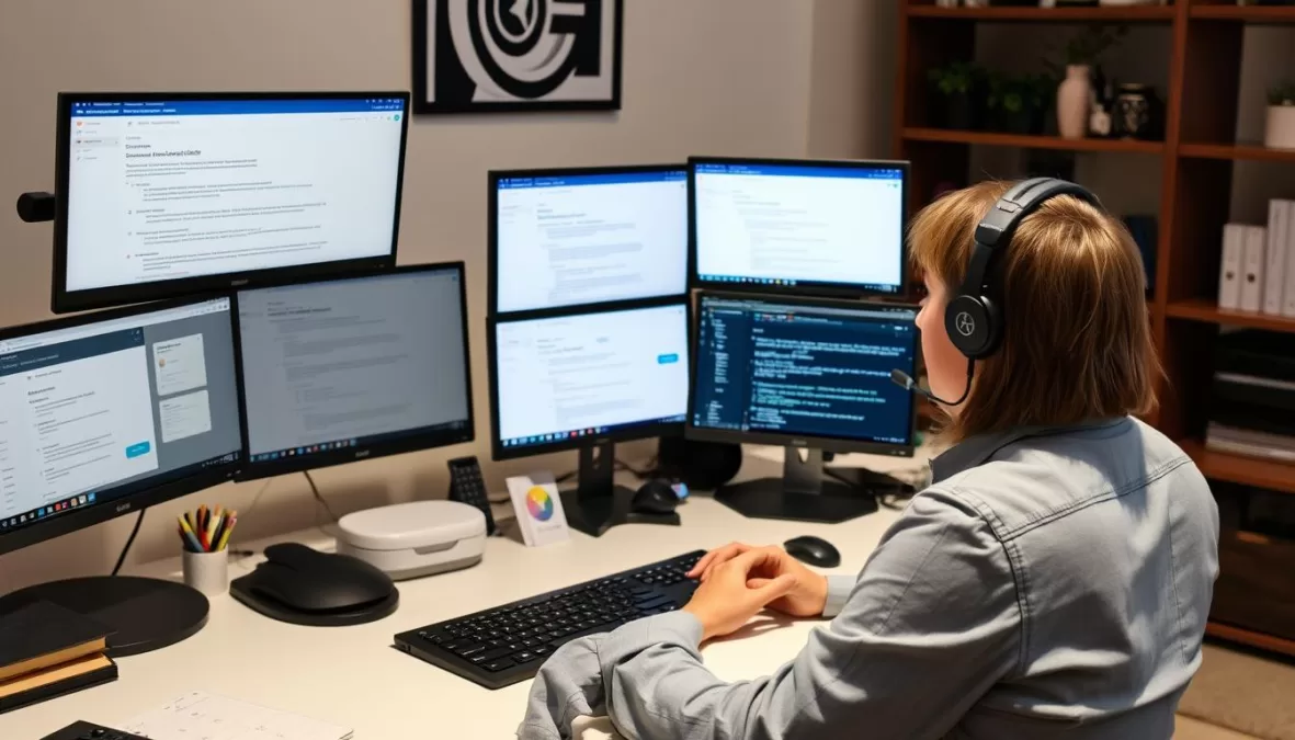 Virtual assistant managing calendar and emails from home office for low income work from home jobs 2026