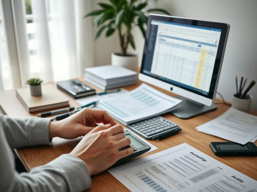 Virtual bookkeeper managing financial records from home for low income work from home jobs 2026