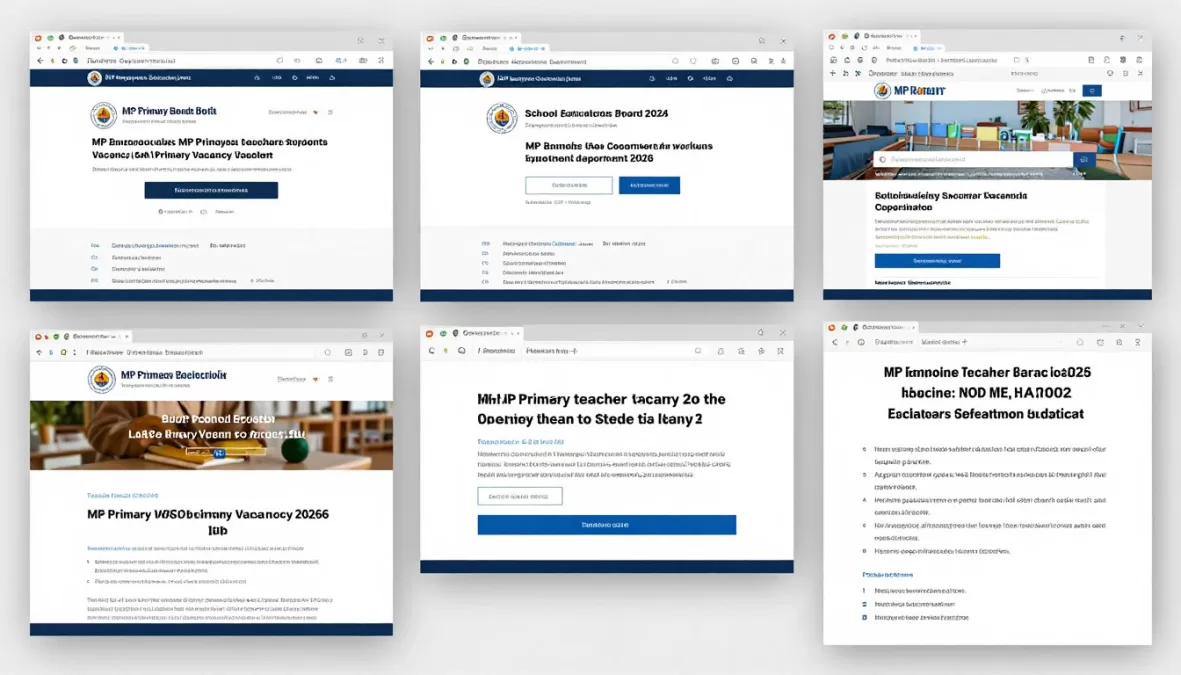 Official websites for MP Primary Teacher Vacancy 2026 information