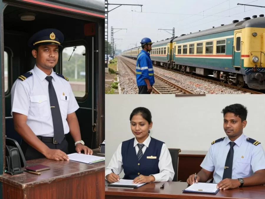 Railway professionals in different roles representing railway job vacancy 2026 12th pass opportunities
