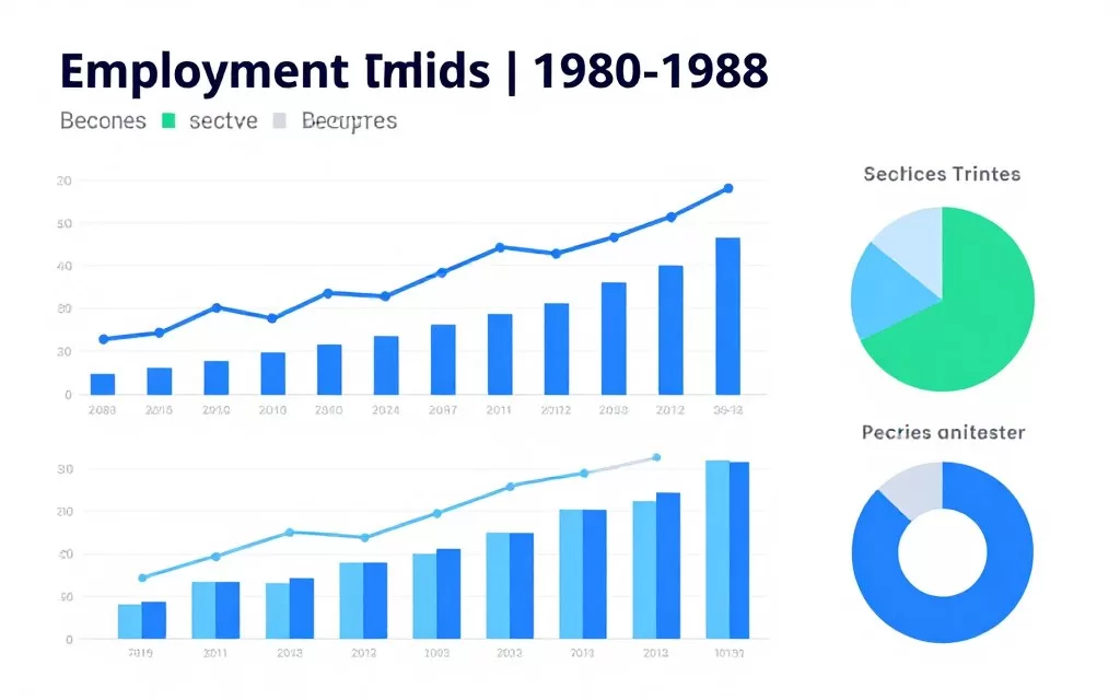 India employment trends 1980s job market labor statistics