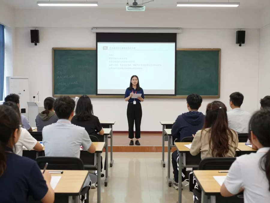 Teacher attending professional development workshop