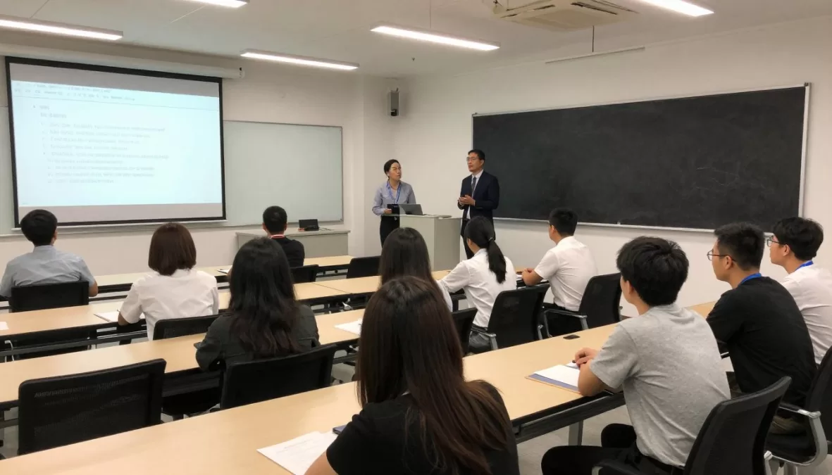 Teacher attending professional training