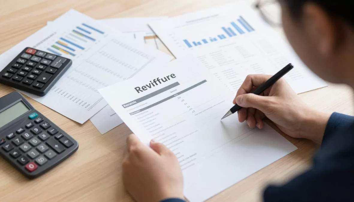 Teacher reviewing salary and benefits package