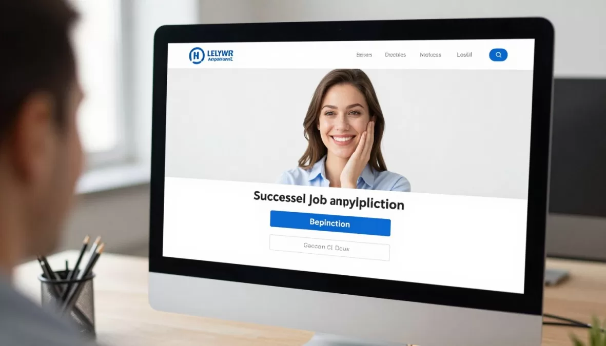 Teacher submitting online job application successfully