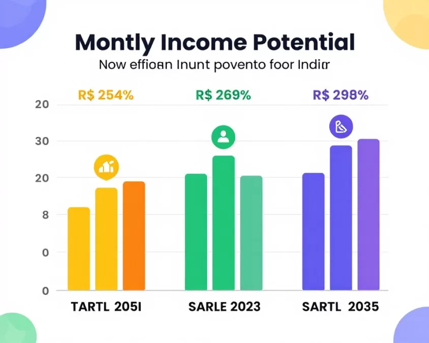 Online tutoring monthly income potential chart by subject area