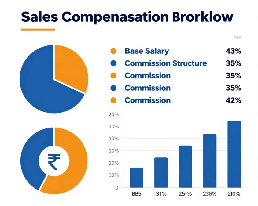 Sales representative total compensation including commission structure