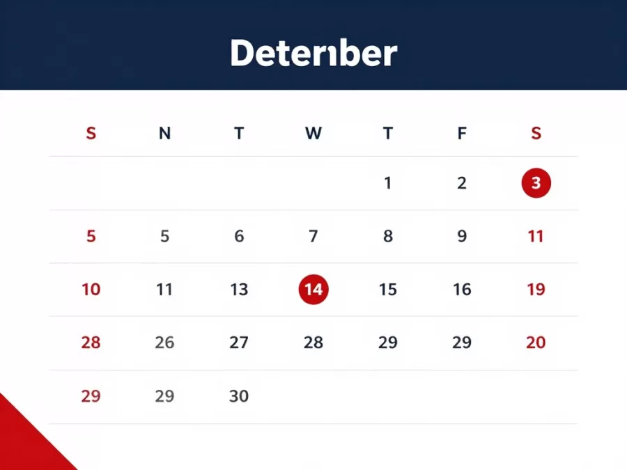 Calendar showing important Anganwadi recruitment dates