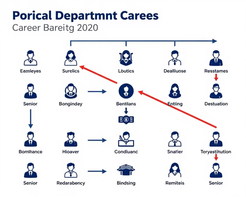 Career growth chart for postal department employees showing promotion hierarchy