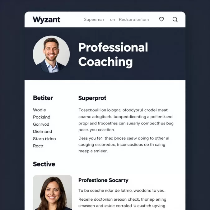 Coach profile on online platform