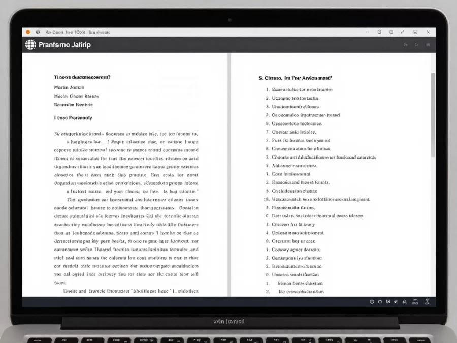 Document translation on screen