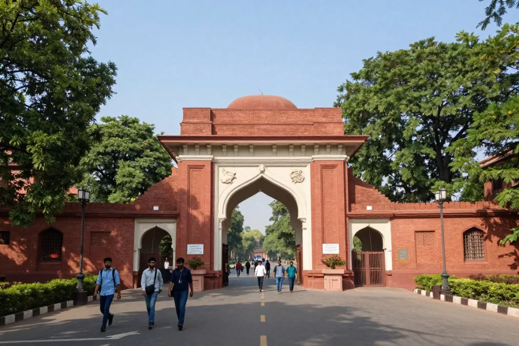 IIT Delhi main gate and campus view