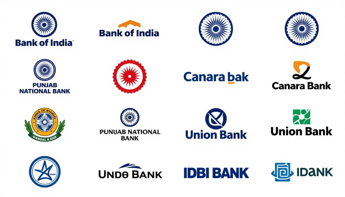 Multiple bank logos for recruitment in India
