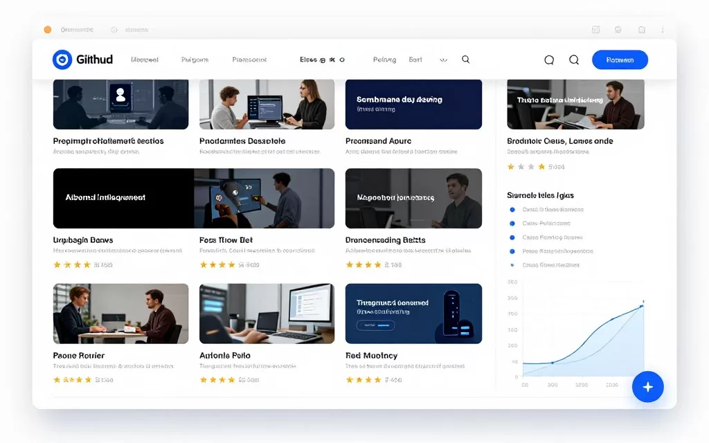 Professional GitHub portfolio page showing AI projects