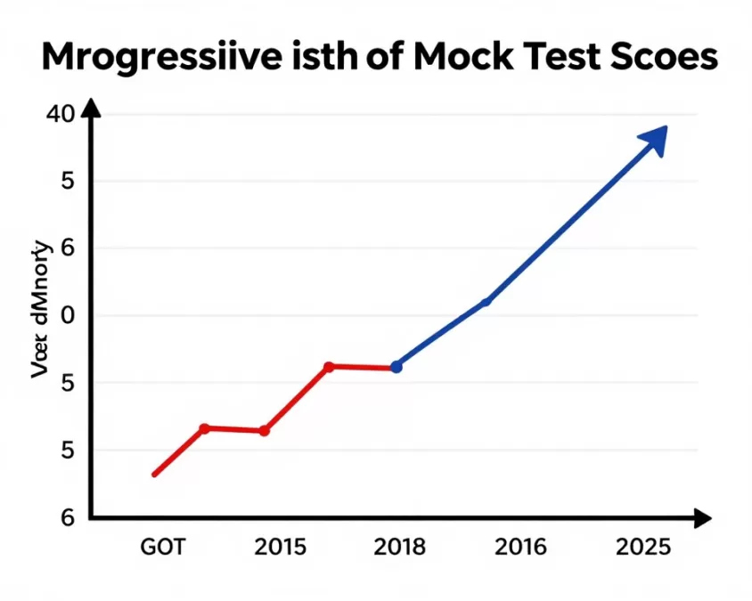 Progress tracking chart for exam preparation