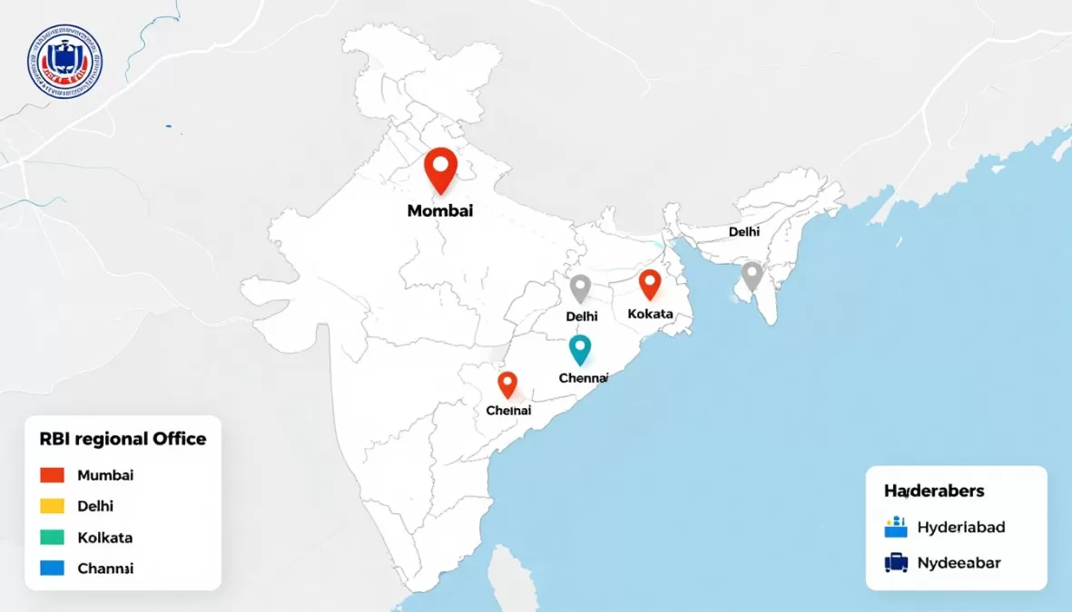 RBI office locations across India map
