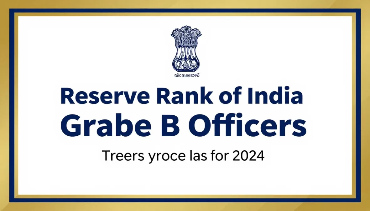RBI recruitment notification banner for Grade B officers