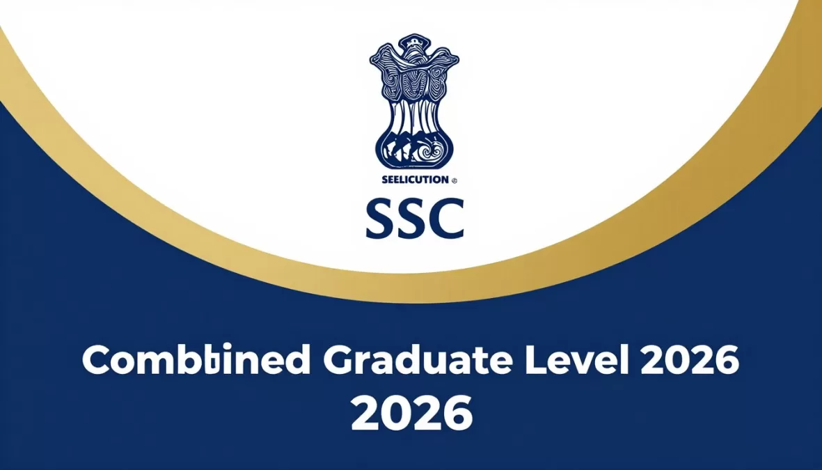SSC CGL 2026 exam notification banner showing Staff Selection Commission official emblem