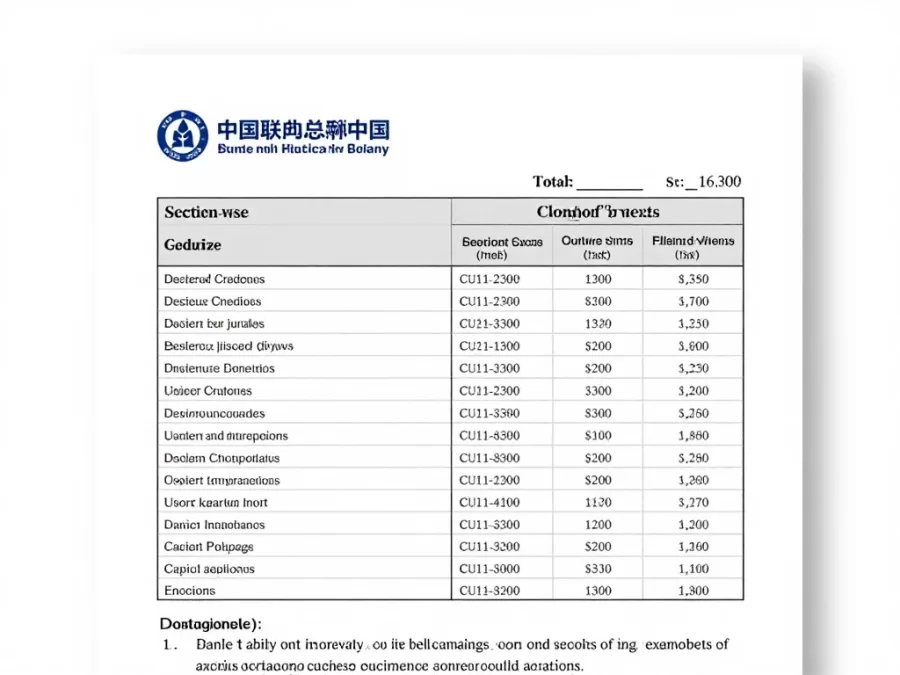 Sample bank exam scorecard format