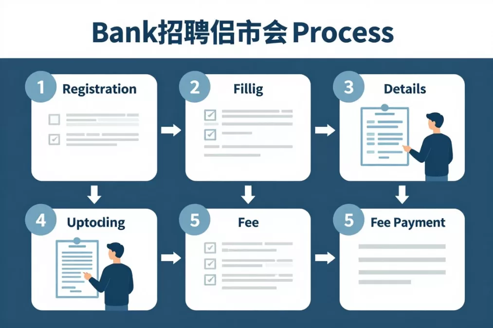 Step-by-step online application process illustration