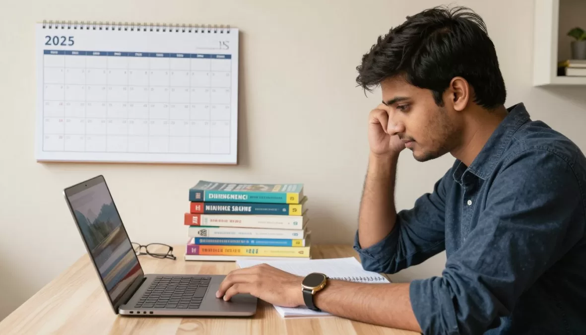 Student balancing work and studies effectively