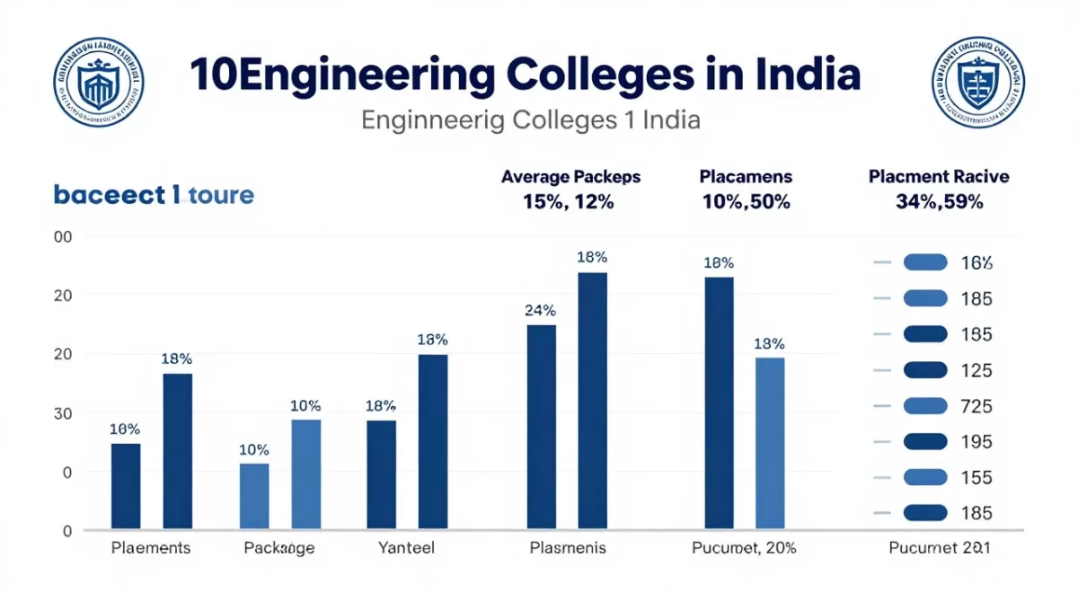 Top 10 engineering colleges India placements 2026 comparison chart