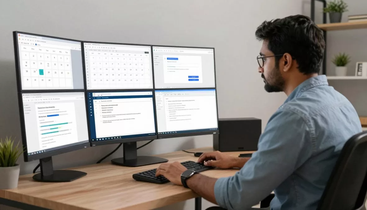 Virtual assistant working on multiple tasks