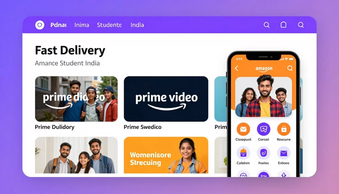 Amazon Prime Student subscription dashboard showing delivery and streaming benefits for Indian students