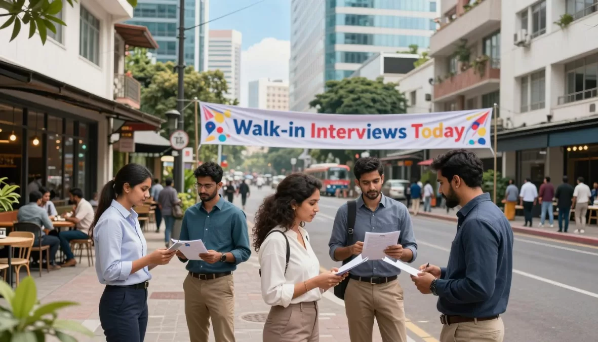 Regional hotspots for walk-in interview updates