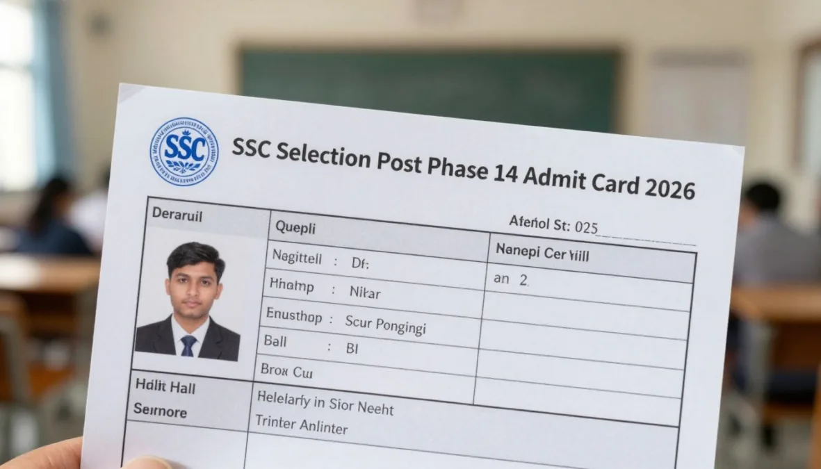 SSC selection post phase 14 admit card 2026