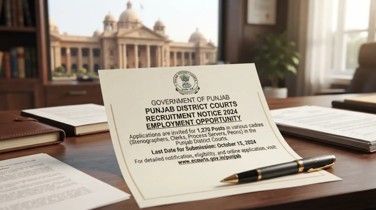 Punjab district court clerk recruitment 2026