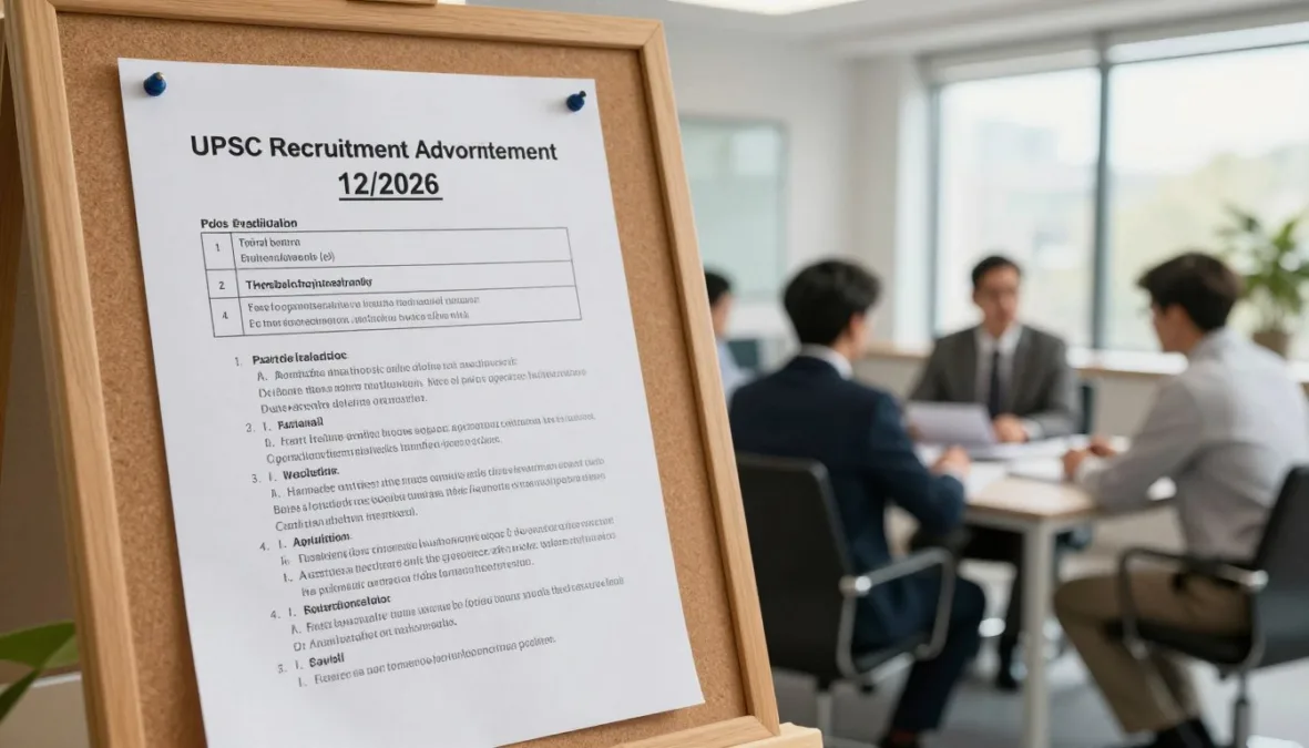 UPSC recruitment advertisement 12 2026